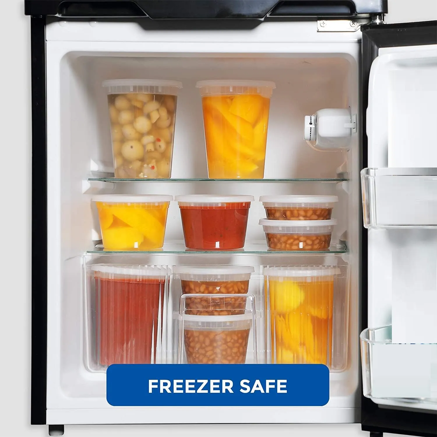"BULK" Lightweight Clear Plastic Round Deli Container with Lids 32oz