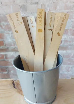 Rough Cut Dezigns, Wooden Engraved Garden Stakes