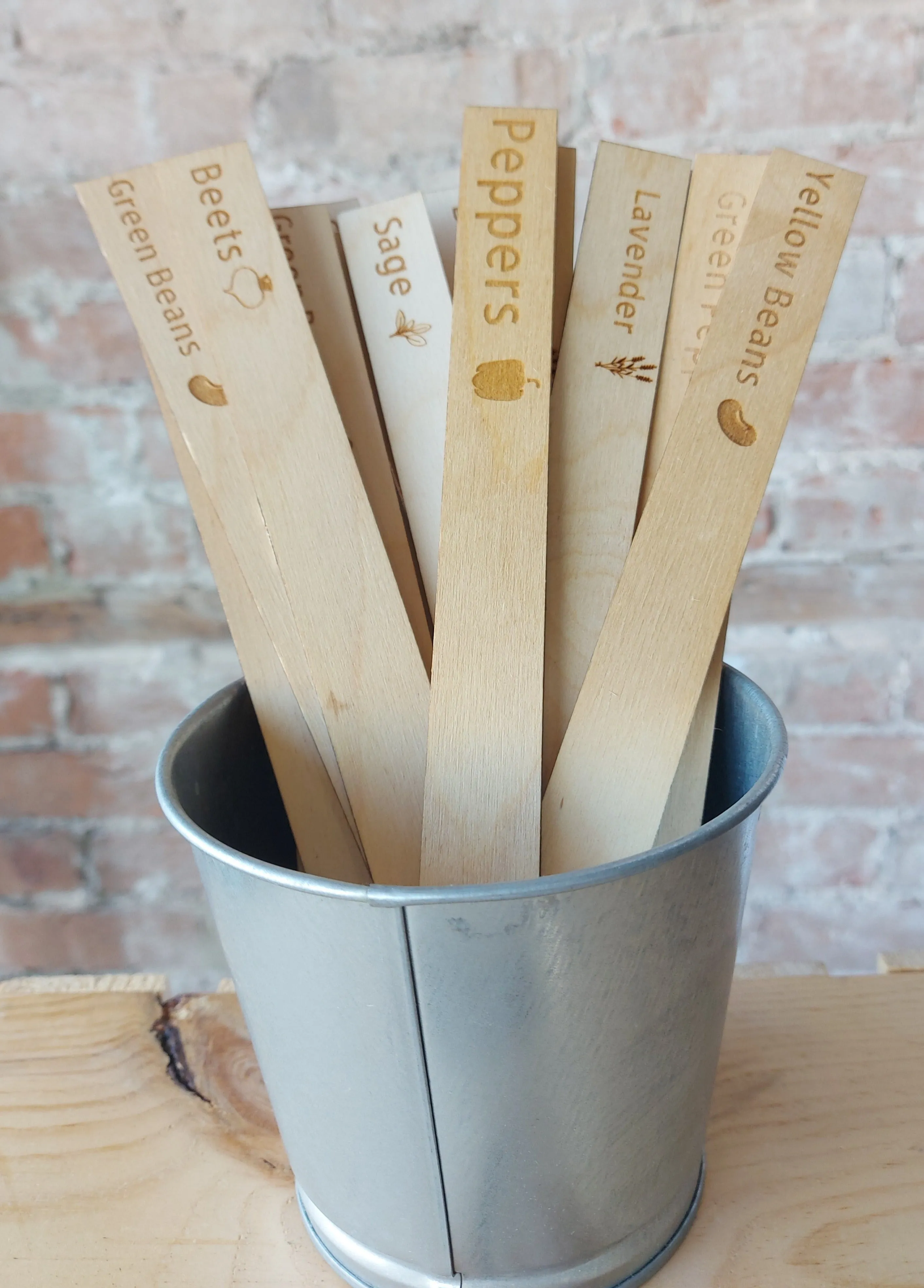 Rough Cut Dezigns, Wooden Engraved Garden Stakes