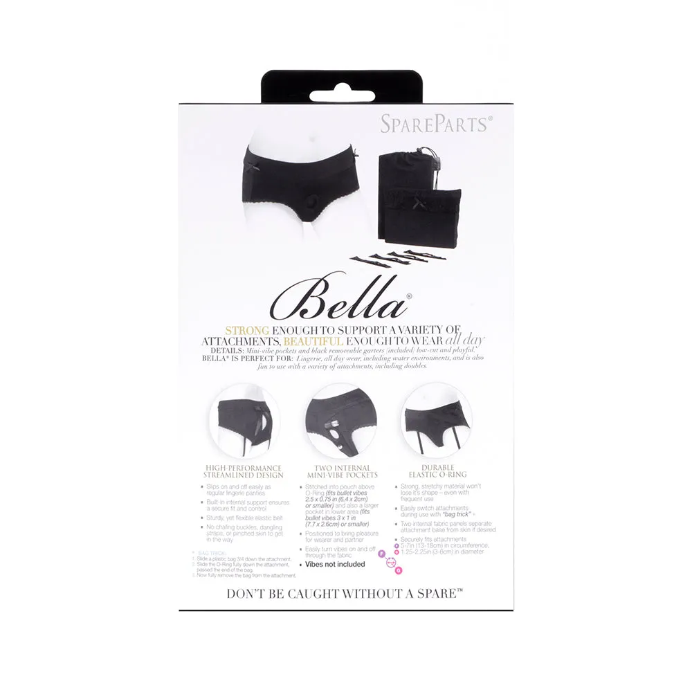 SpareParts Bella Cleavage Booty Short Harness Black Size 3XL