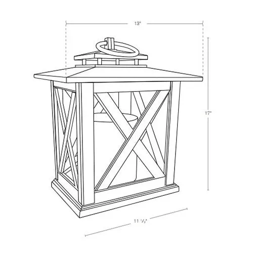SPJ Lighting SPJ-PM13 Medium Base Column Mount Lantern