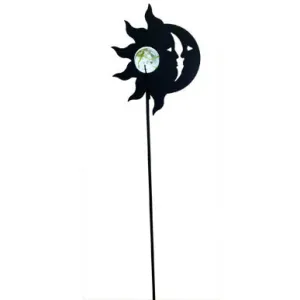 Sun -Moon Marble Garden Stake
