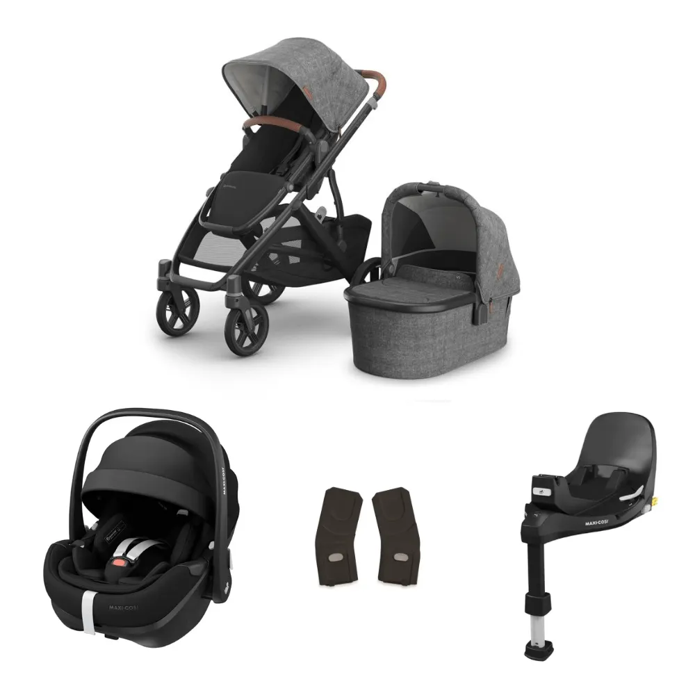 Uppababy Vista V3 & Maxi Cosi Pebble 360 Pro2 Bundle