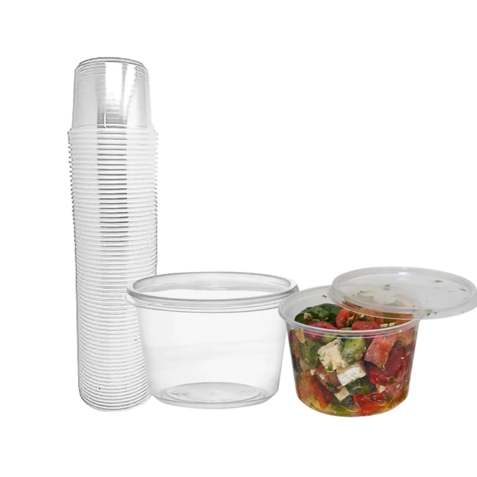 *WHOLESALE* 16oz. Lightweight Deli Containers with Lids | 500 ct/case