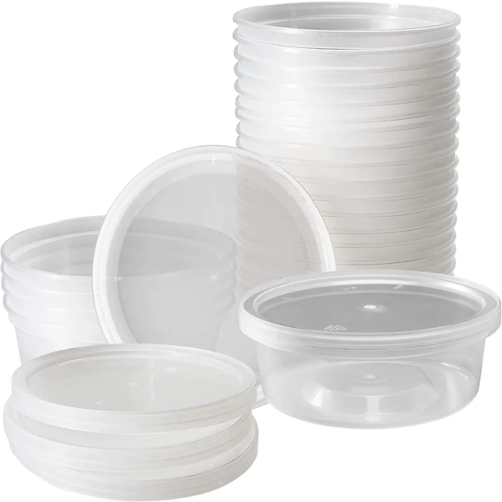 *WHOLESALE* 8oz. Lightweight Deli Containers with Lids | 500 ct/case
